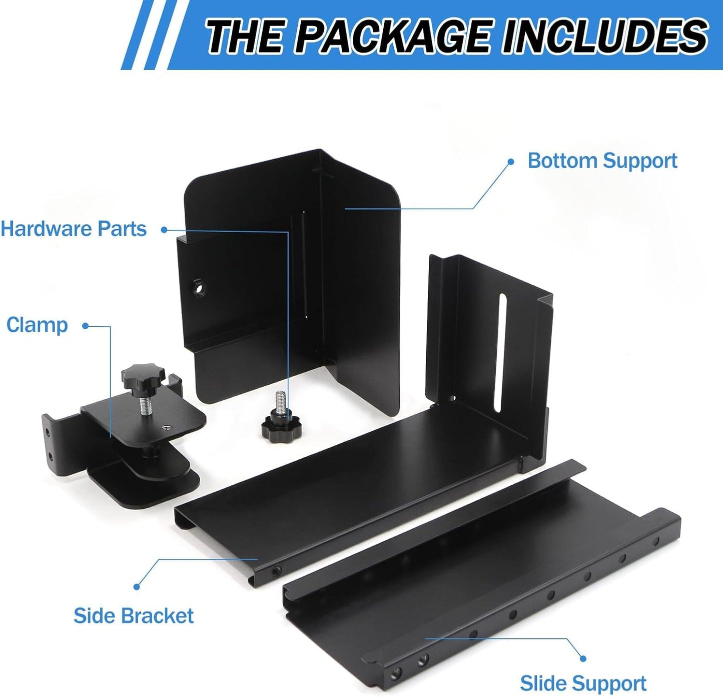 Adjustable Heavy Duty Under Desk Computer Clamp Mount