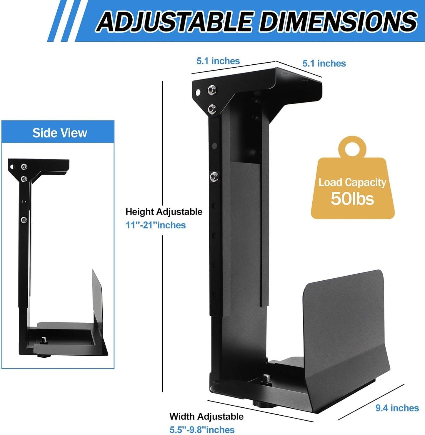 Upgraded Wall Mount Heavy Duty Computer PC Case