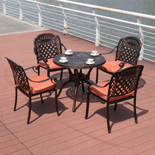 Load image into Gallery viewer, Outdoor Cast Aluminum Tables And Chairs Courtyard Garden Outdoor Leisure Negotiation Metal Barbecue Tables And Chairs Outdoor Iron Furniture Combination
