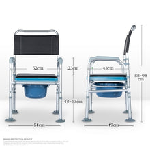 Load image into Gallery viewer, Toilet Chair Mobile Toilet Wholesale Elderly Toilet Chair Room Toilet Bathing Chair
