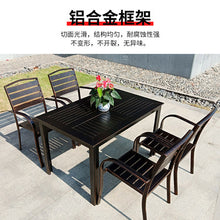 Load image into Gallery viewer, Direct Supply Of Outdoor Aluminum Alloy Plastic Wood Tables And Chairs Garden Balcony Night Square Restaurant Outdoor Beach Rattan Chair
