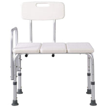 Load image into Gallery viewer, Three Pieces Light and Durable Adjustable Antirust Bath Stool with Backrest

