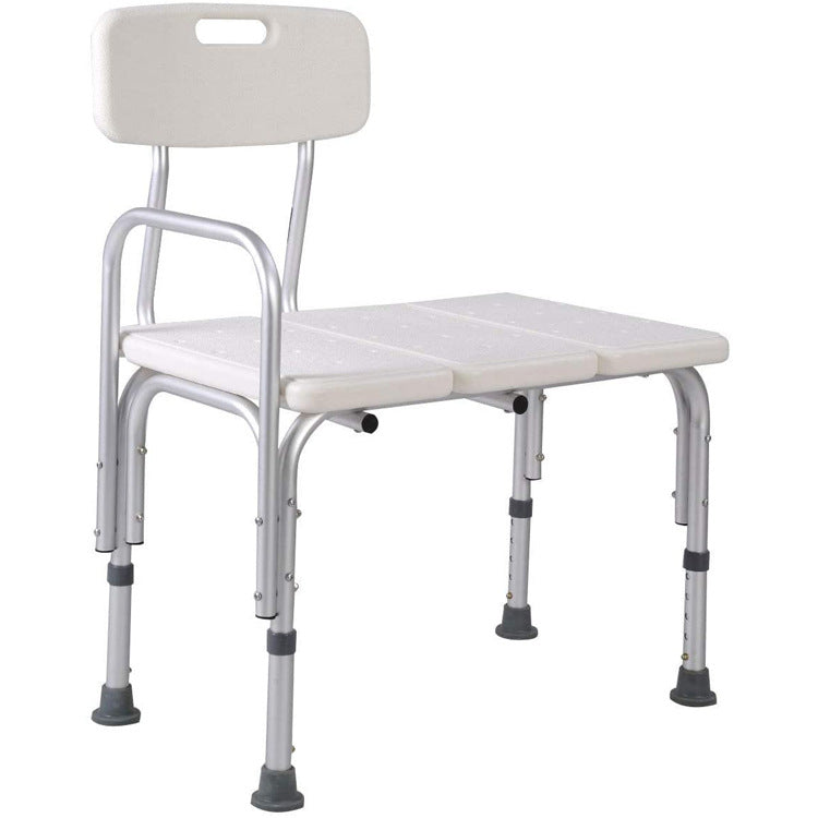 Three Pieces Light and Durable Adjustable Antirust Bath Stool with Backrest