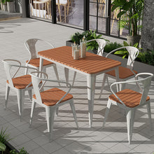 Load image into Gallery viewer, Nordic Courtyard Tables And Chairs Balcony Outdoor Leisure Tables And Chairs Combination Outdoor Iron Leisure Plastic Wood Tables And Chairs
