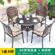 Load image into Gallery viewer, Cast Aluminum Outdoor Table And Chair Combination Simple Iron Art Outdoor Courtyard Garden Anti-corrosion Leisure Balcony Open-air Table And Chair
