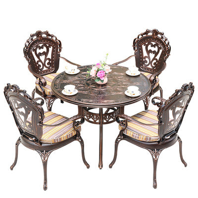 Craft Cast Aluminum Outdoor Tables And Chairs High-grade Outdoor Cast Aluminum Carved Leisure Tables And Chairs High-grade Hotel Cast Aluminum Tables And Chairs