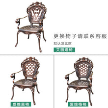 Load image into Gallery viewer, Craft Cast Aluminum Outdoor Tables And Chairs High-grade Outdoor Cast Aluminum Carved Leisure Tables And Chairs High-grade Hotel Cast Aluminum Tables And Chairs
