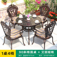 Load image into Gallery viewer, Craft Cast Aluminum Outdoor Tables And Chairs High-grade Outdoor Cast Aluminum Carved Leisure Tables And Chairs High-grade Hotel Cast Aluminum Tables And Chairs
