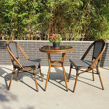 Load image into Gallery viewer, Rattan Chair Aluminum Alloy Northern Rattan Table And Chair Home Stay Restaurant Cafe Balcony Outdoor Garden Table And Chair
