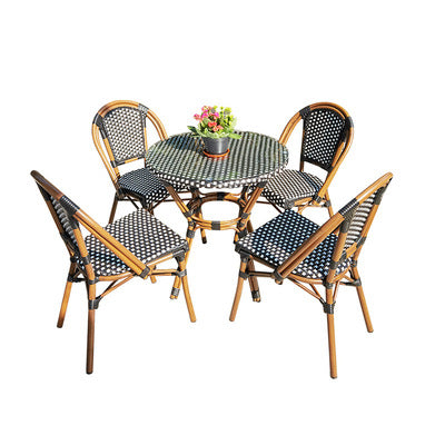 Rattan Chair Aluminum Alloy Northern Rattan Table And Chair Home Stay Restaurant Cafe Balcony Outdoor Garden Table And Chair