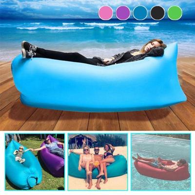 Outdoor Portable Lazy Inflatable Sofa Water Beach Grass Park Air Bed Sofa Toy