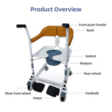 Load image into Gallery viewer, Multifunctional transfer machine Home disability transfer machine Nursing care for bedridden paralyzed elderly Lifting transfer car can take a bath
