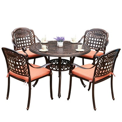 Outdoor Cast Aluminum Tables And Chairs Outdoor Iron Tables And Chairs Garden Tables And Chairs Outdoor Dining Table Leisure Villa Balcony Tables And Chairs Combination