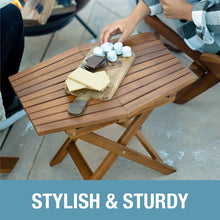 Load image into Gallery viewer, Folding Table - Outdoor Patio Furniture Accessory for Home Entertaining in the Patio, Backyard, and Deck
