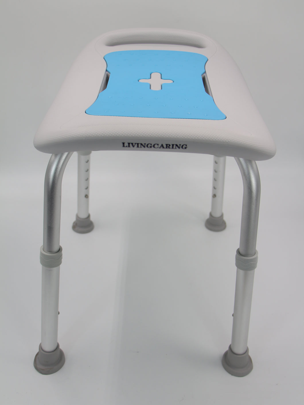 LIVINGCARING Adjustable Shower Chair with Back and Arms