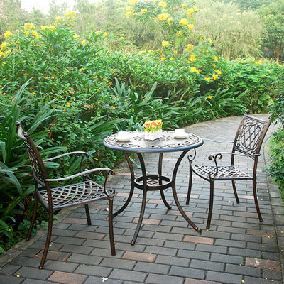 Outdoor Cast Aluminum Tables And Chairs Outdoor Courtyard Balcony Leisure Tables And Chairs Outdoor Courtyard Garden Villa Table And Chair Combination