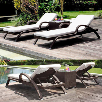 Outdoor Beach Chair Open Air Hotel Swimming Pool Resort Rattan Sofa Bed Lying Chair Monthly Sales Of 100 Sets