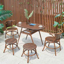 Load image into Gallery viewer, Outdoor Garden Leisure Rattan Chair Three Piece Set Courtyard Balcony Tables And Chairs Milk Tea Shop Coffee Shop Outdoor Tables And Chairs Combination
