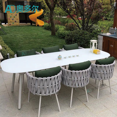 Outdoor Leisure Rattan Tables And Chairs European Leisure Indoor Outdoor Rattan Balcony Courtyard Garden Outdoor Rattan Chair Furniture