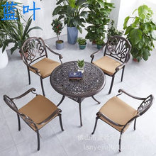 Load image into Gallery viewer, Leisure Outdoor Cast Aluminum Outdoor Combined Tables And Chairs Hotel Courtyard Balcony Cafe Iron Table And Chair Five Piece Combination
