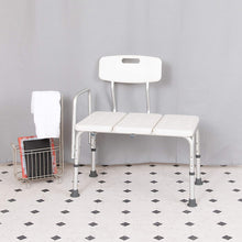 Load image into Gallery viewer, Three Pieces Light and Durable Adjustable Antirust Bath Stool with Backrest
