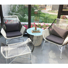 Load image into Gallery viewer, Outdoor Leisure Chair Balcony Rattan Chair Three Piece Set Indoor Courtyard Garden Rattan Sofa Small Tea Table Combination
