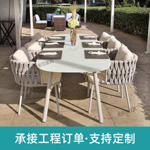 Load image into Gallery viewer, Outdoor Leisure Rattan Tables And Chairs European Leisure Indoor Outdoor Rattan Balcony Courtyard Garden Outdoor Rattan Chair Furniture
