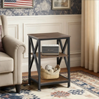 Adjustable X-Frame End Table