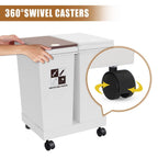 11Gallon - 20L x 2 Compartment Trash Can with Wheels, Double Garbage Can and Recycling Bin with Lid, Detachable & Press-Open Lid Sorting Trash Can Kitchen