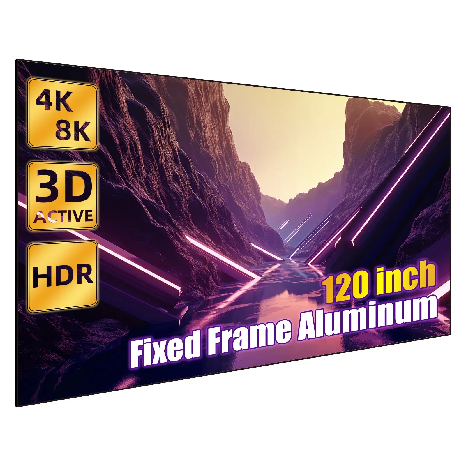 120 Inch Wall Mount Edge Free Fixed Frame Projector Screen