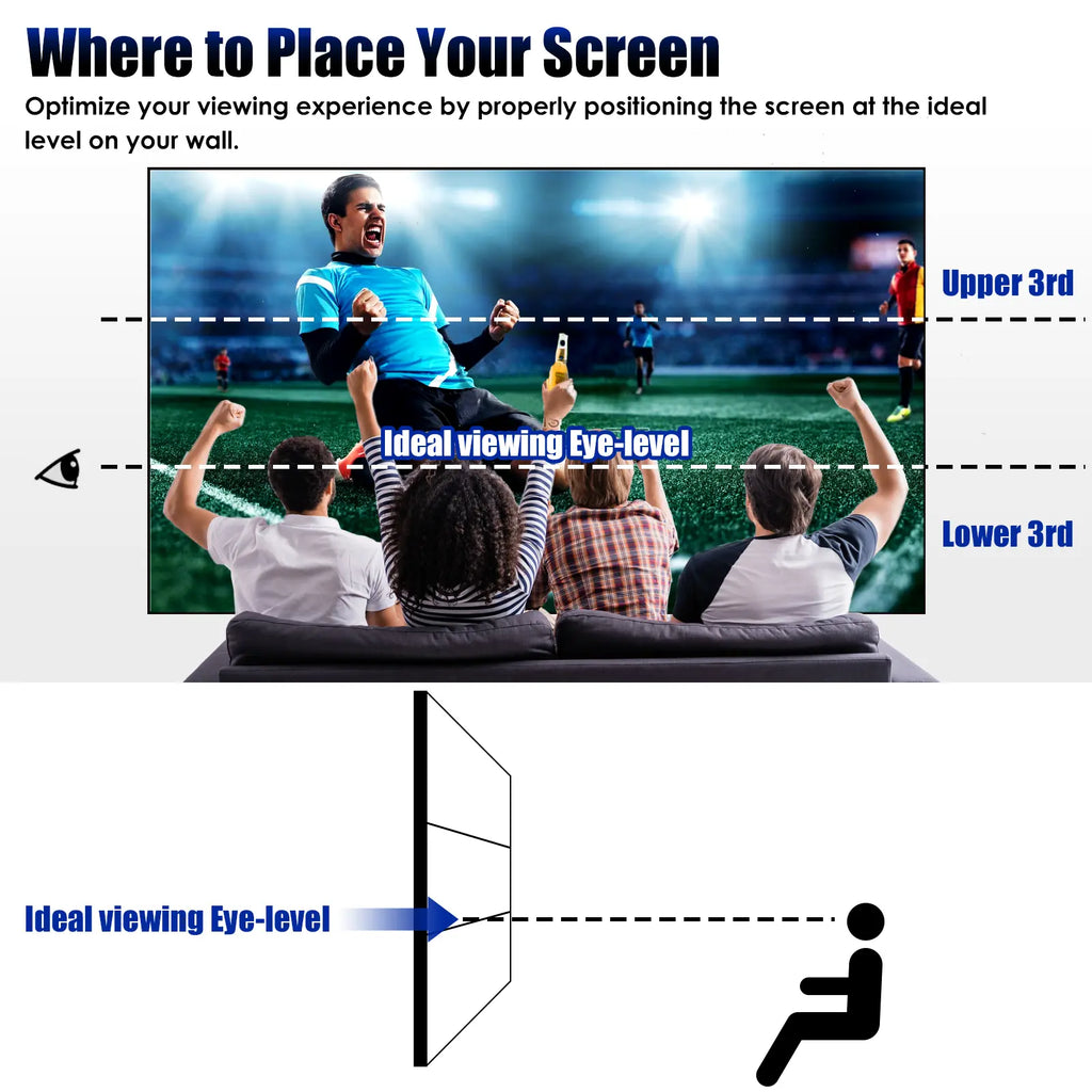 120 Inch Wall Mount Edge Free Fixed Frame Projector Screen
