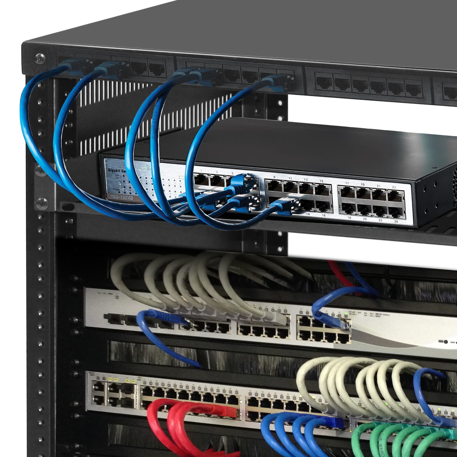 12U Open Frame Rolling Network Cabinet
