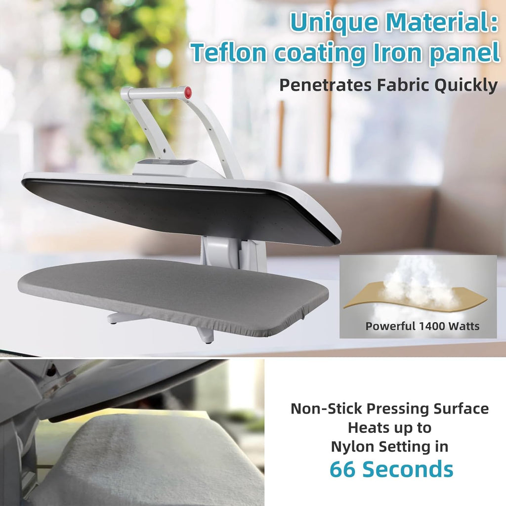 1400W Large Steam Press Machine with LED Screen, 26”x 9” Clothes Press Machine for Home Business Digital Steam Press for Clothes, 5 Temperature Settings