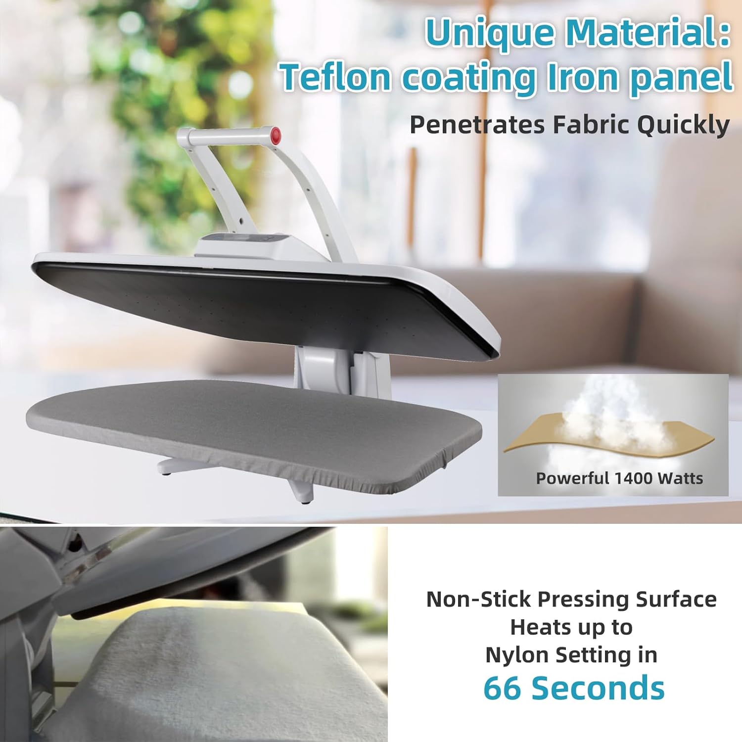 1400W Large Steam Press Machine with LED Screen, 26”x 9” Clothes Press Machine for Home Business Digital Steam Press for Clothes, 5 Temperature Settings