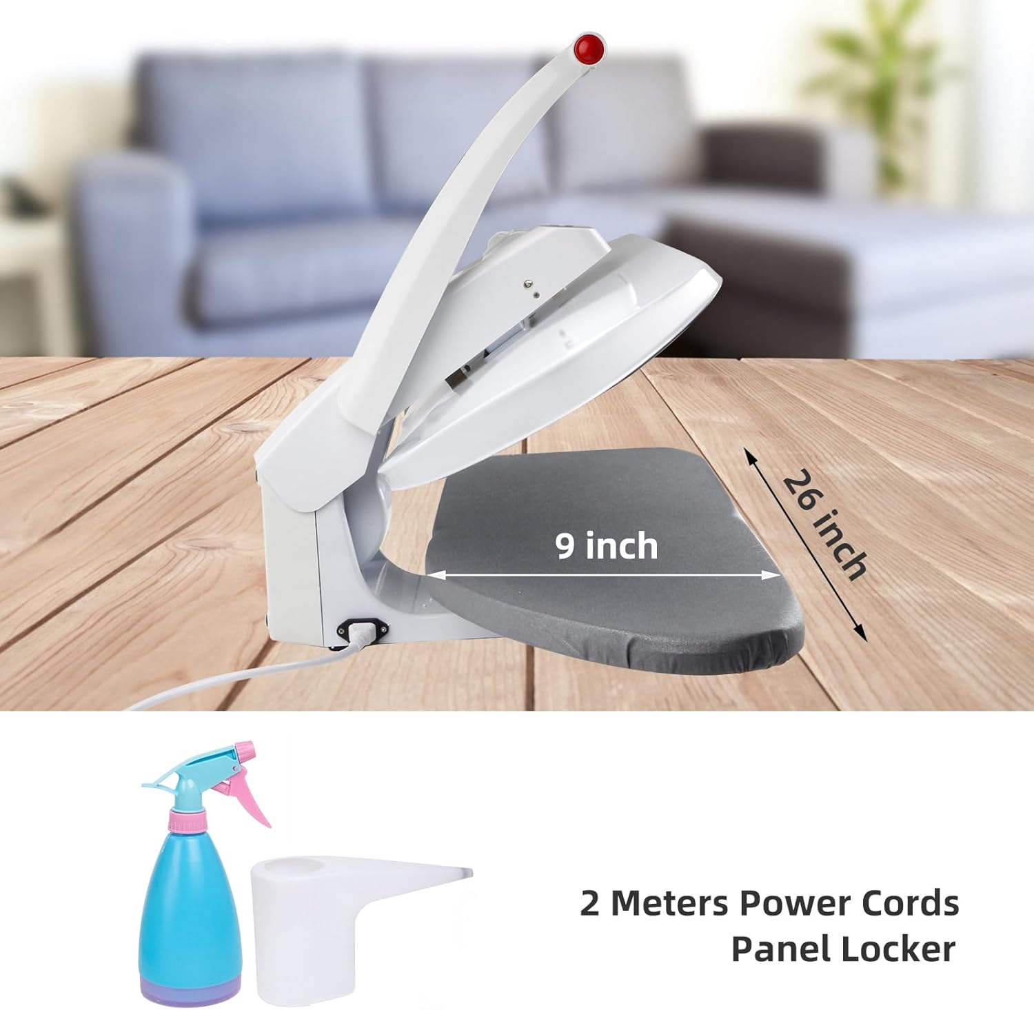 1400W Large Steam Press Machine with LED Screen, 26”x 9” Clothes Press Machine for Home Business Digital Steam Press for Clothes, 5 Temperature Settings