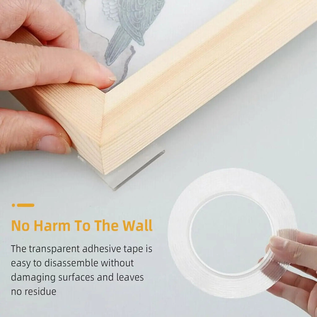 16.5FT Removable Transparent Double Sided Mounting Tape