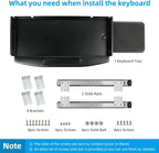 Under Desk Metal Keyboard Tray with Mouse Platform