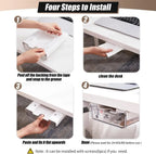 Slide-out Under Desk Storage Drawer-2Pcs
