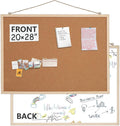2 Pack 20" x 28" Cork Boards for Walls with Wooden Frame, Whiteboard and Cork Board Combo Double Sides Office Board for Wall Organizer for Home & Office