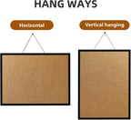 20” x 28” Cork Boards for Walls with Black Wooden Frame 1pack, Double Sided Office Board for Wall Organizer, Bulletins Board Decorative Hanging Pin Board for School, Home & Office, Notice Board