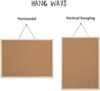 20" x 28" Cork Boards for Walls with Wooden Frame 1 Pack, Whiteboard and Cork Board Combo Double Sides Office Board for Wall Organizer