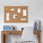 20" x 28" Cork Boards for Walls with Wooden Frame 1 Pack, Whiteboard and Cork Board Combo Double Sides Office Board for Wall Organizer