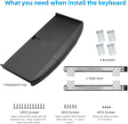 22"Wx11"D Under Desk Keyboard Tray Slide Out, Pull Out Keyboard Tray for Desk, Keyboard Holder Under Desk,Sturdy Keyboard Shelf Under Desk, Black Keyboard Drawer Desk Extender