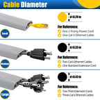 6.5FT Gray Floor Cable Cover