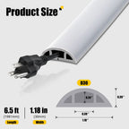 6.5FT White Floor Cable Cover