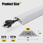 6.5FT White Floor Cable Cover