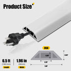 6.5FT White Floor Cable Cover
