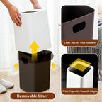 3Gal Modern Open Top Trash Can with Inner Bucket-2 Pcs.