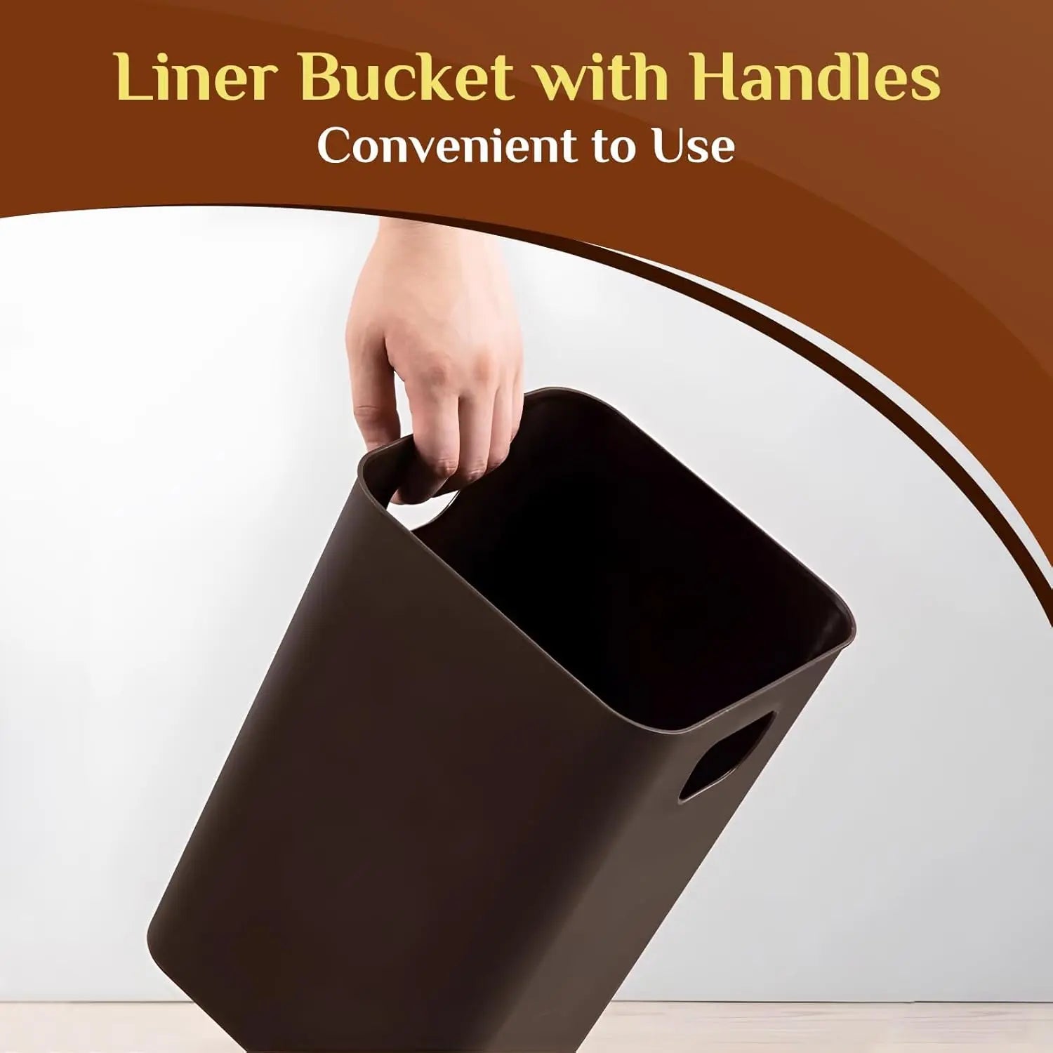 3Gal Modern Open Top Trash Can with Inner Bucket-2 Pcs.
