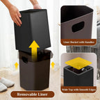 3Gal Modern Open Top Trash Can with Inner Bucket-2 Pcs.